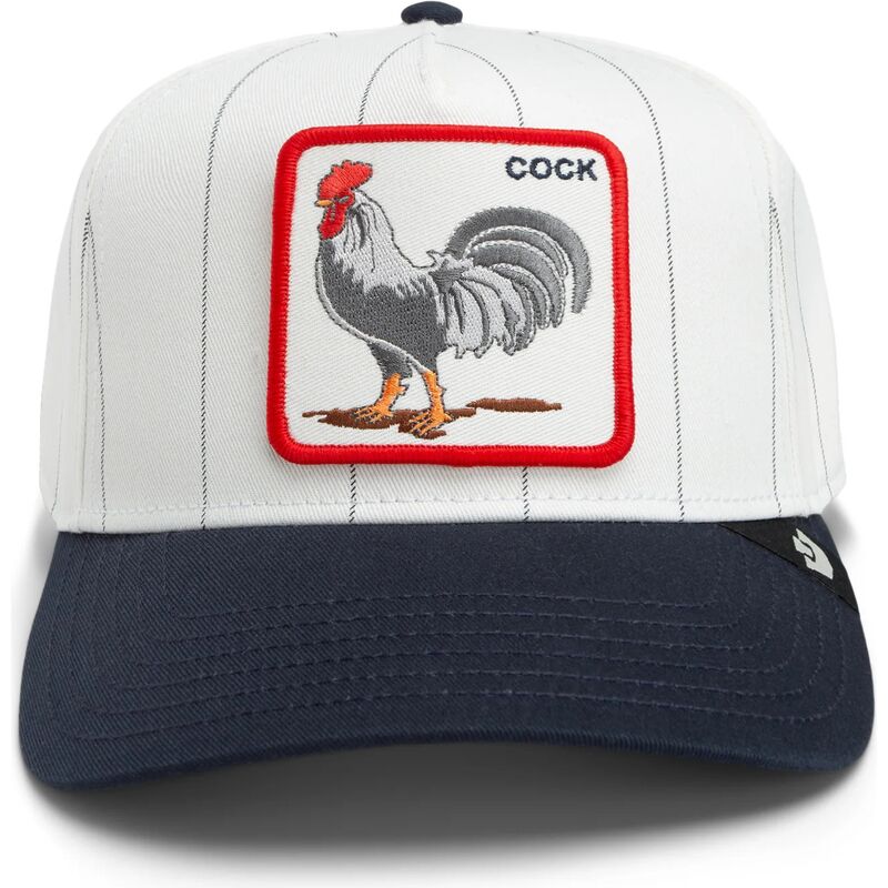 shapka-izvita-siv-snapbek-pinstripe-rooster-cock-playmakers-the-farm-goorin-bros