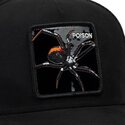 shapka-izvita-traker-cherna-snapbek-black-out-spider-blackened-metallic-poison-the-farm-goorin-bros