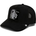 shapka-izvita-traker-cherna-snapbek-black-out-lion-blackened-metallic-alpha-the-farm-goorin-bros