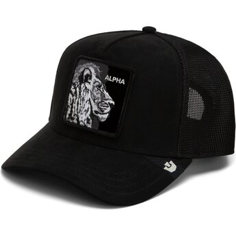 Шапка извита тракер черна снапбек Black Out Lion Blackened Metallic Alpha The Farm Goorin Bros.