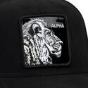 shapka-izvita-traker-cherna-snapbek-black-out-lion-blackened-metallic-alpha-the-farm-goorin-bros