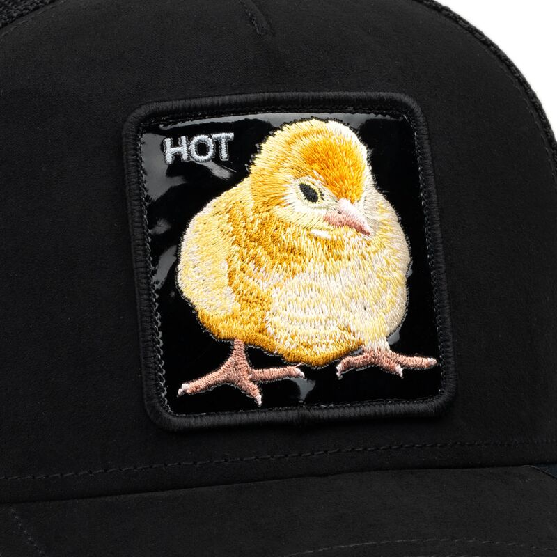 shapka-izvita-traker-cherna-snapbek-black-out-chick-blackened-metallic-hot-the-farm-goorin-bros
