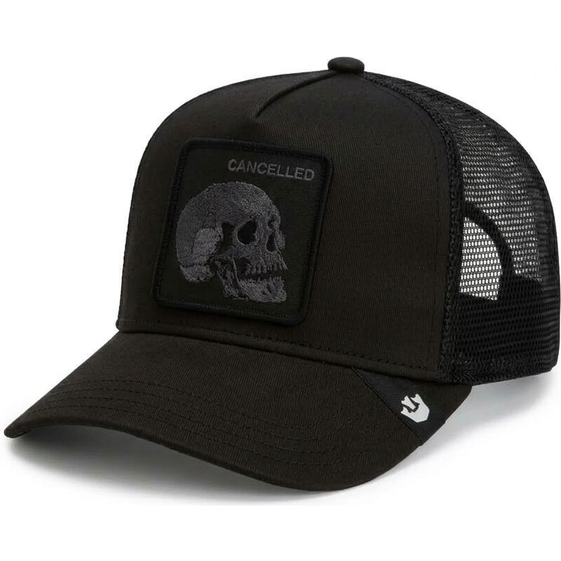 shapka-izvita-traker-cherna-snapbek-tonal-skull-full-intent-cancelled-the-farm-goorin-bros