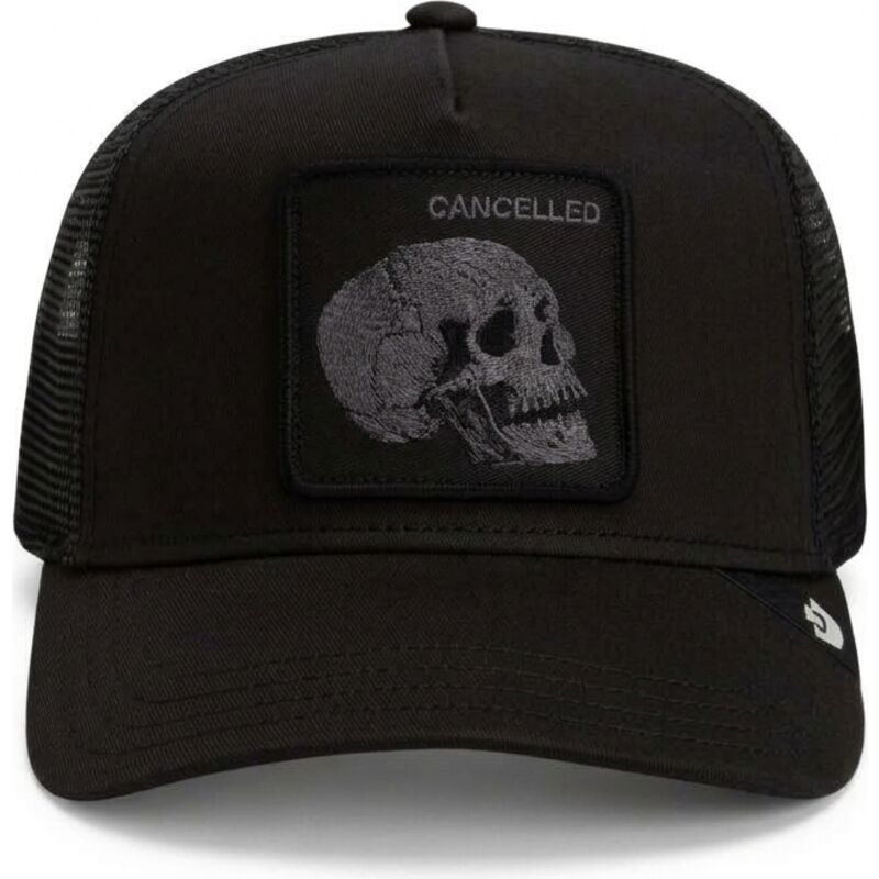 shapka-izvita-traker-cherna-snapbek-tonal-skull-full-intent-cancelled-the-farm-goorin-bros