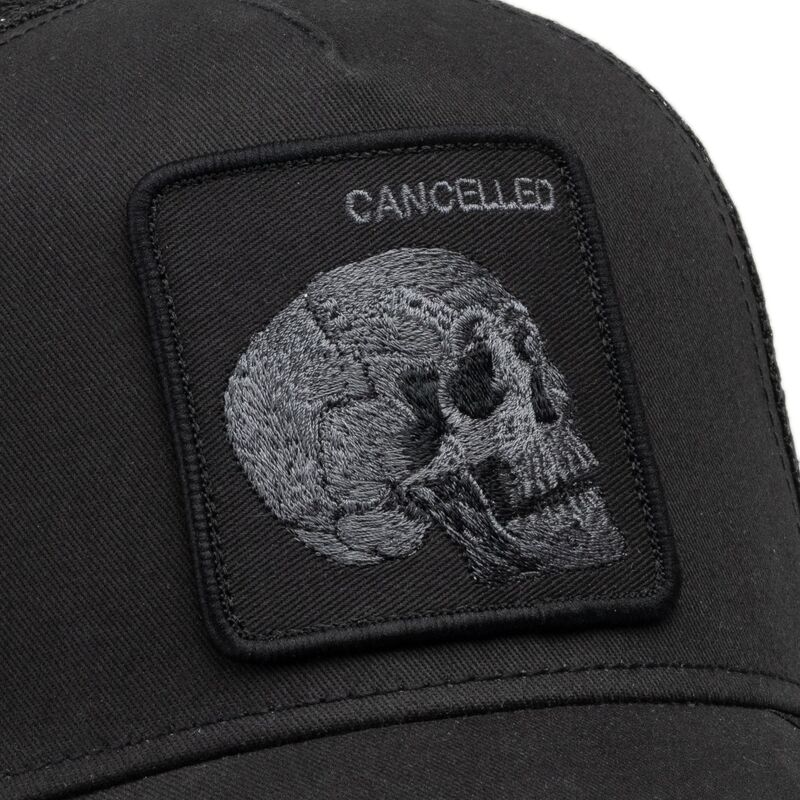 shapka-izvita-traker-cherna-snapbek-tonal-skull-full-intent-cancelled-the-farm-goorin-bros