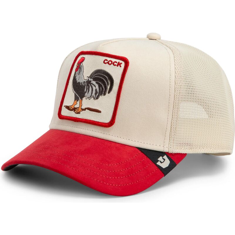 shapka-izvita-traker-chervena-snapbek-the-suede-rooster-microsuede-cock-the-farm-goorin-bros