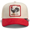 shapka-izvita-traker-chervena-snapbek-the-suede-rooster-microsuede-cock-the-farm-goorin-bros