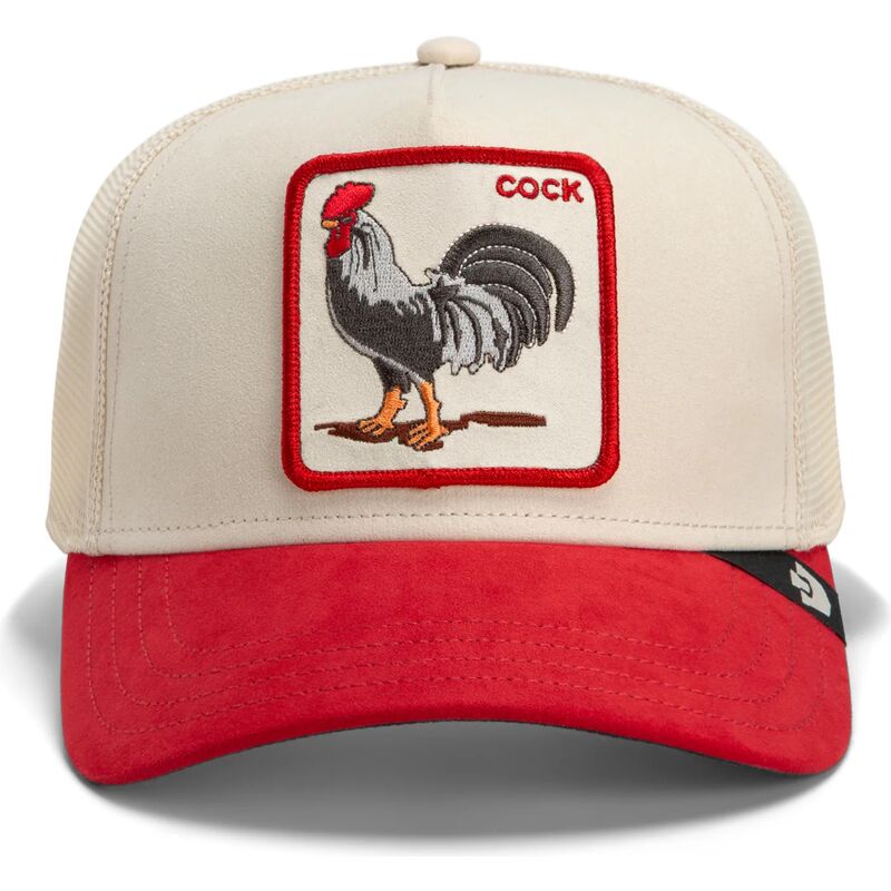 shapka-izvita-traker-chervena-snapbek-the-suede-rooster-microsuede-cock-the-farm-goorin-bros