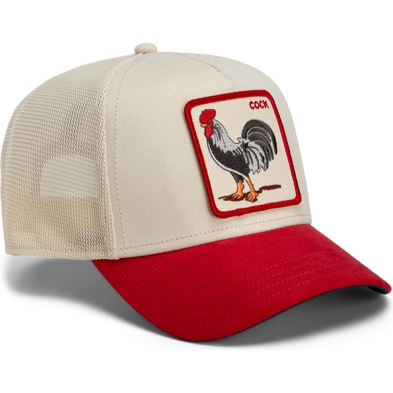 shapka-izvita-traker-chervena-snapbek-the-suede-rooster-microsuede-cock-the-farm-goorin-bros