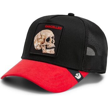 Шапка извита тракер черна снапбек Cancelled Skull Microsuede The Farm Goorin Bros.