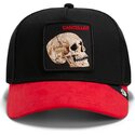 shapka-izvita-traker-cherna-snapbek-cancelled-skull-microsuede-the-farm-goorin-bros