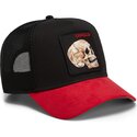 shapka-izvita-traker-cherna-snapbek-cancelled-skull-microsuede-the-farm-goorin-bros