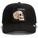 shapka-izvita-traker-cherna-snapbek-suede-cancelled-skull-microsuede-the-farm-goorin-bros