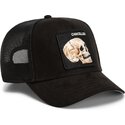 shapka-izvita-traker-cherna-snapbek-suede-cancelled-skull-microsuede-the-farm-goorin-bros