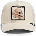 shapka-izvita-traker-bezhov-snapbek-suede-cancelled-skull-microsuede-the-farm-goorin-bros