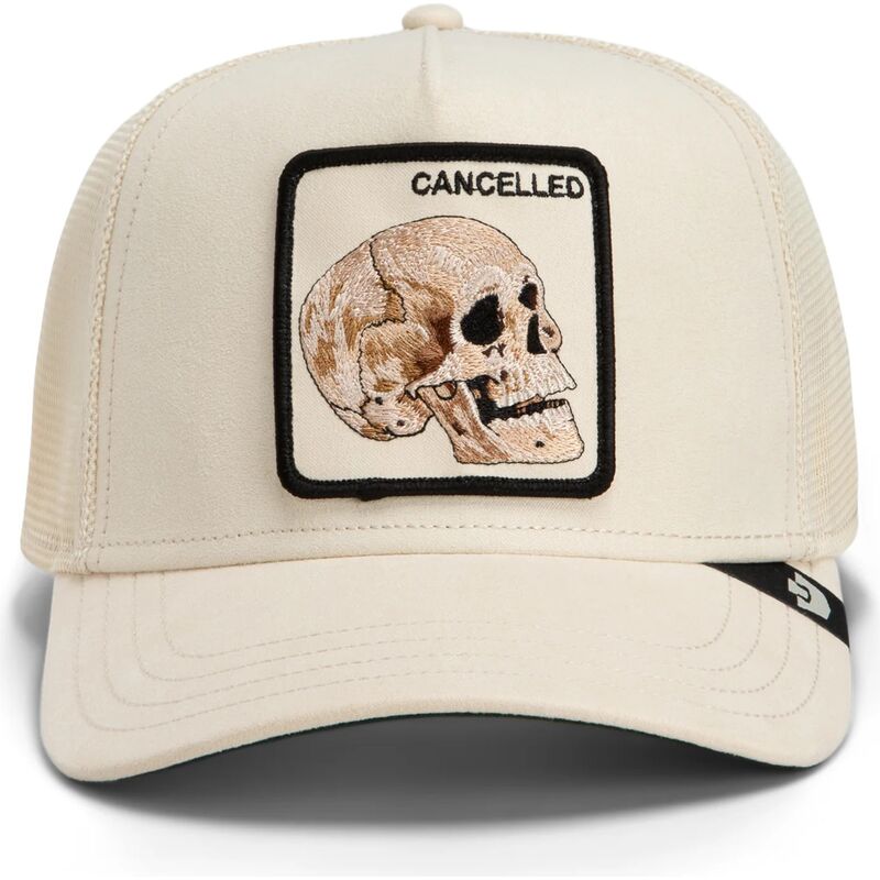 shapka-izvita-traker-bezhov-snapbek-suede-cancelled-skull-microsuede-the-farm-goorin-bros