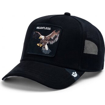 Шапка извита тракер черна снапбек Suede Relentless Eagle...