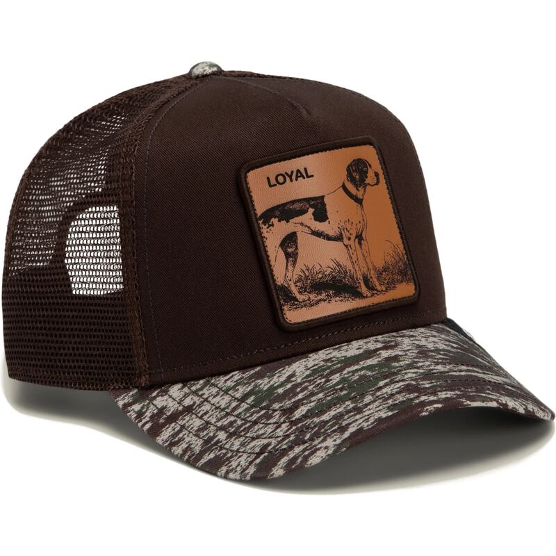 shapka-izvita-traker-kafyav-snapbek-engraved-dog-camo-glitch-the-farm-goorin-bros