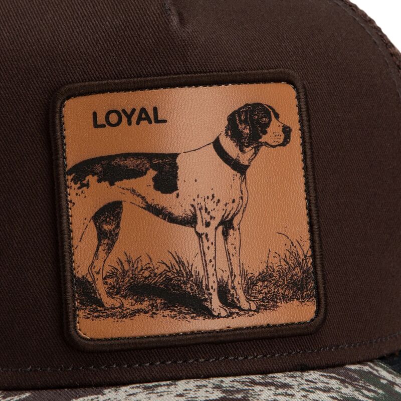 shapka-izvita-traker-kafyav-snapbek-engraved-dog-camo-glitch-the-farm-goorin-bros