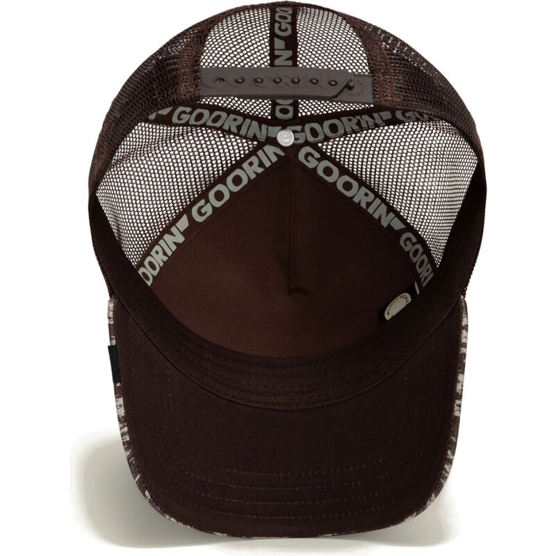shapka-izvita-traker-kafyav-snapbek-engraved-dog-camo-glitch-the-farm-goorin-bros