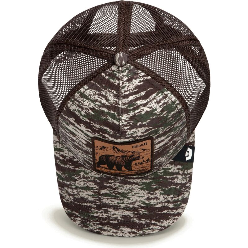 shapka-izvita-traker-kamuflazh-snapbek-engraved-bear-camo-glitch-the-farm-goorin-bros