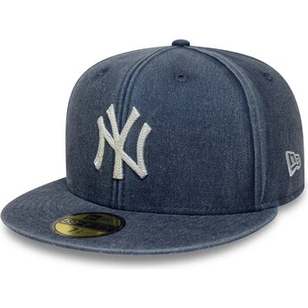 Шапка плоска тъмносин прилепнала 59FIFTY Washed на New York Yankees MLB от New Era