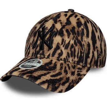 Шапка извита леопард регулируем 9FORTY Ocelot Print на New York Yankees MLB от New Era