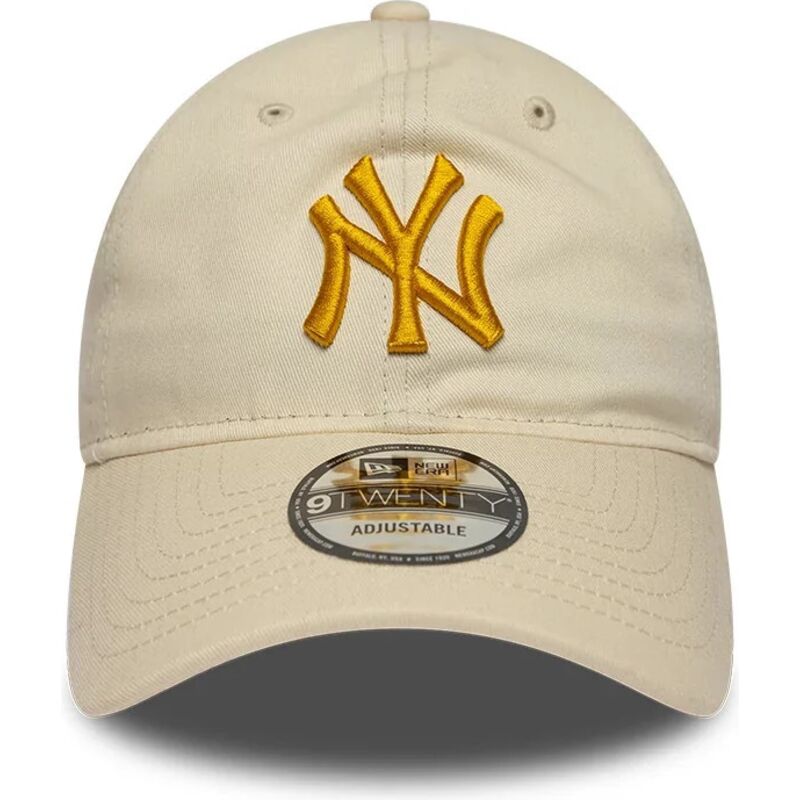 shapka-izvita-bezhov-reguliruem-dorado-9twenty-league-essential-na-new-york-yankees-mlb-ot-new-era