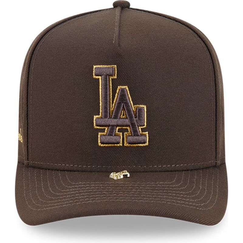 shapka-izvita-kafyav-snapbek-9fifty-a-frame-precurved-visor-pin-na-los-angeles-dodgers-mlb-ot-new-era