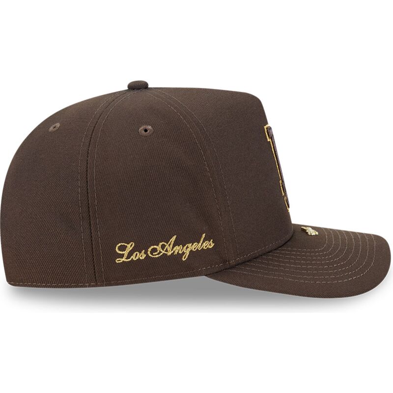 shapka-izvita-kafyav-snapbek-9fifty-a-frame-precurved-visor-pin-na-los-angeles-dodgers-mlb-ot-new-era