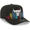 shapka-izvita-cherna-snapbek-9fifty-a-frame-precurved-skyline-na-chicago-bulls-nba-ot-new-era