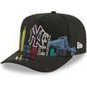 shapka-izvita-cherna-snapbek-9fifty-a-frame-precurved-skyline-na-new-york-yankees-mlb-ot-new-era