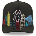 shapka-izvita-cherna-snapbek-9fifty-a-frame-precurved-skyline-na-new-york-yankees-mlb-ot-new-era