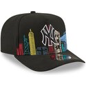 shapka-izvita-cherna-snapbek-9fifty-a-frame-precurved-skyline-na-new-york-yankees-mlb-ot-new-era