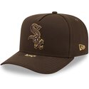 shapka-izvita-kafyav-snapbek-9fifty-a-frame-precurved-visor-pin-na-chicago-white-sox-mlb-ot-new-era
