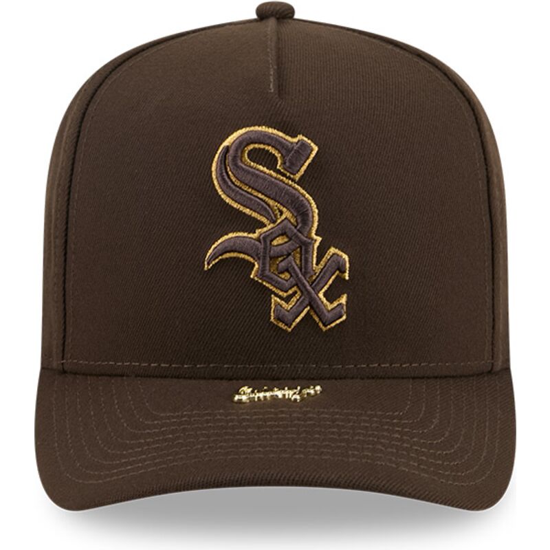 shapka-izvita-kafyav-snapbek-9fifty-a-frame-precurved-visor-pin-na-chicago-white-sox-mlb-ot-new-era