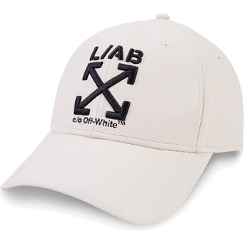 Шапка извита бежов регулируем Clamp Arrows PU Leather от L/AB c/o Off-White™