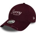 shapka-izvita-chervena-reguliruem-9twenty-slogan-sorry-i-m-late-ot-new-era
