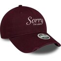 shapka-izvita-chervena-reguliruem-9twenty-slogan-sorry-i-m-late-ot-new-era