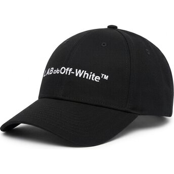 Шапка извита черна регулируем Horizontal Embroidered Twill от L/AB c/o Off-White™