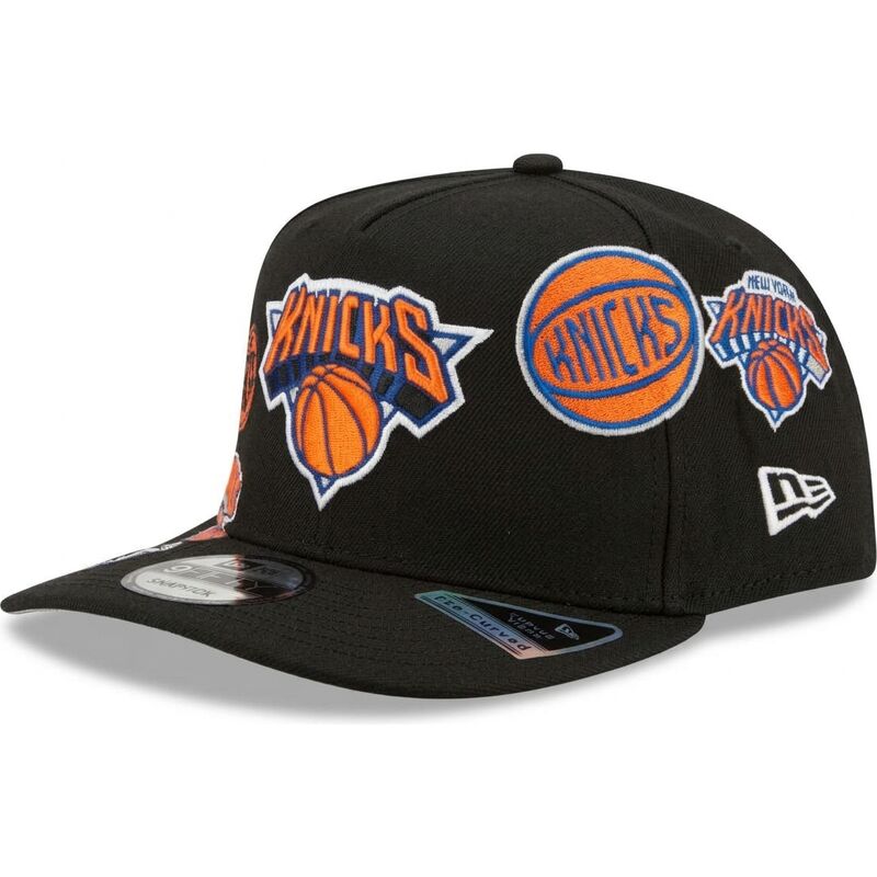 shapka-izvita-cherna-snapbek-9fifty-a-frame-precurved-multi-patches-na-new-york-knicks-nba-ot-new-era