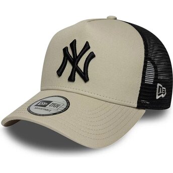 Шапка извита тракер бежов снапбек A Frame League Essential на New York Yankees MLB от New Era