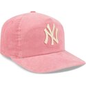 shapka-izvita-roza-reguliruem-19twenty-precurved-corduroy-pastel-na-new-york-yankees-mlb-ot-new-era