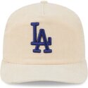 shapka-izvita-bezhov-reguliruem-19twenty-precurved-corduroy-pastel-na-los-angeles-dodgers-mlb-ot-new-era
