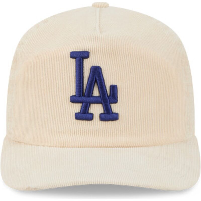shapka-izvita-bezhov-reguliruem-19twenty-precurved-corduroy-pastel-na-los-angeles-dodgers-mlb-ot-new-era