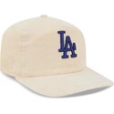 shapka-izvita-bezhov-reguliruem-19twenty-precurved-corduroy-pastel-na-los-angeles-dodgers-mlb-ot-new-era