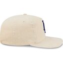 shapka-izvita-bezhov-reguliruem-19twenty-precurved-corduroy-pastel-na-los-angeles-dodgers-mlb-ot-new-era