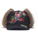 shapka-izvita-cherna-prilepnala-crawling-trapper-ot-ed-hardy