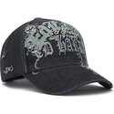 shapka-izvita-cherna-reguliruem-distressed-floral-gothic-ot-ed-hardy