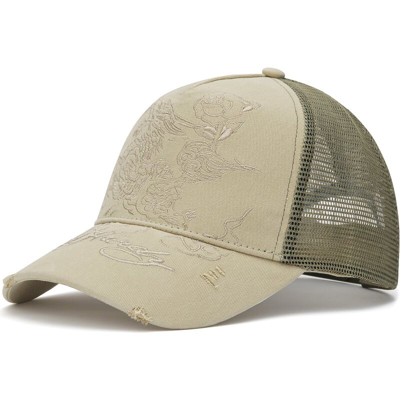 shapka-izvita-traker-kaki-snapbek-outline-ot-ed-hardy